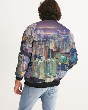 Hong Kong Night View Men's Bomber Jacket