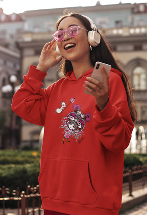 Chinese Style Lion Dance hoodie(White)